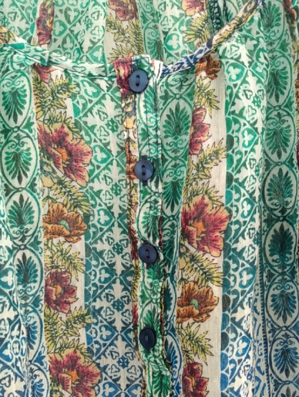 BOHO Round Neck Round Hem Top Blouse - Picture 4 of 10